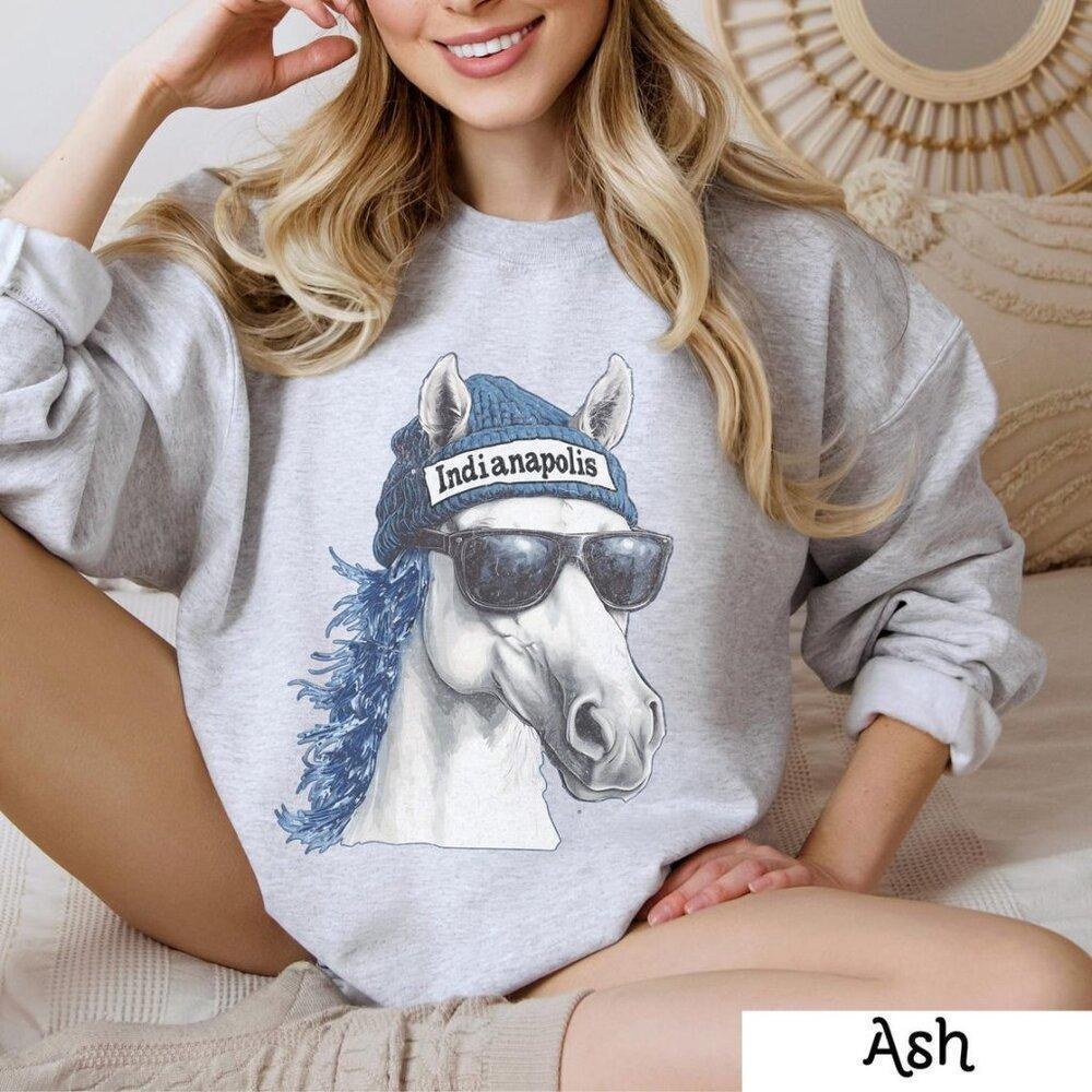 Indianapolis Colts Beanie Crewneck tshirt